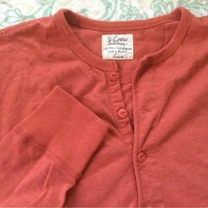 Mens J. Crew Long Sleeve Henley Shirt Size Sm